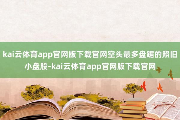 kai云体育app官网版下载官网空头最多盘踞的照旧小盘股-kai云体育app官网版下载官网